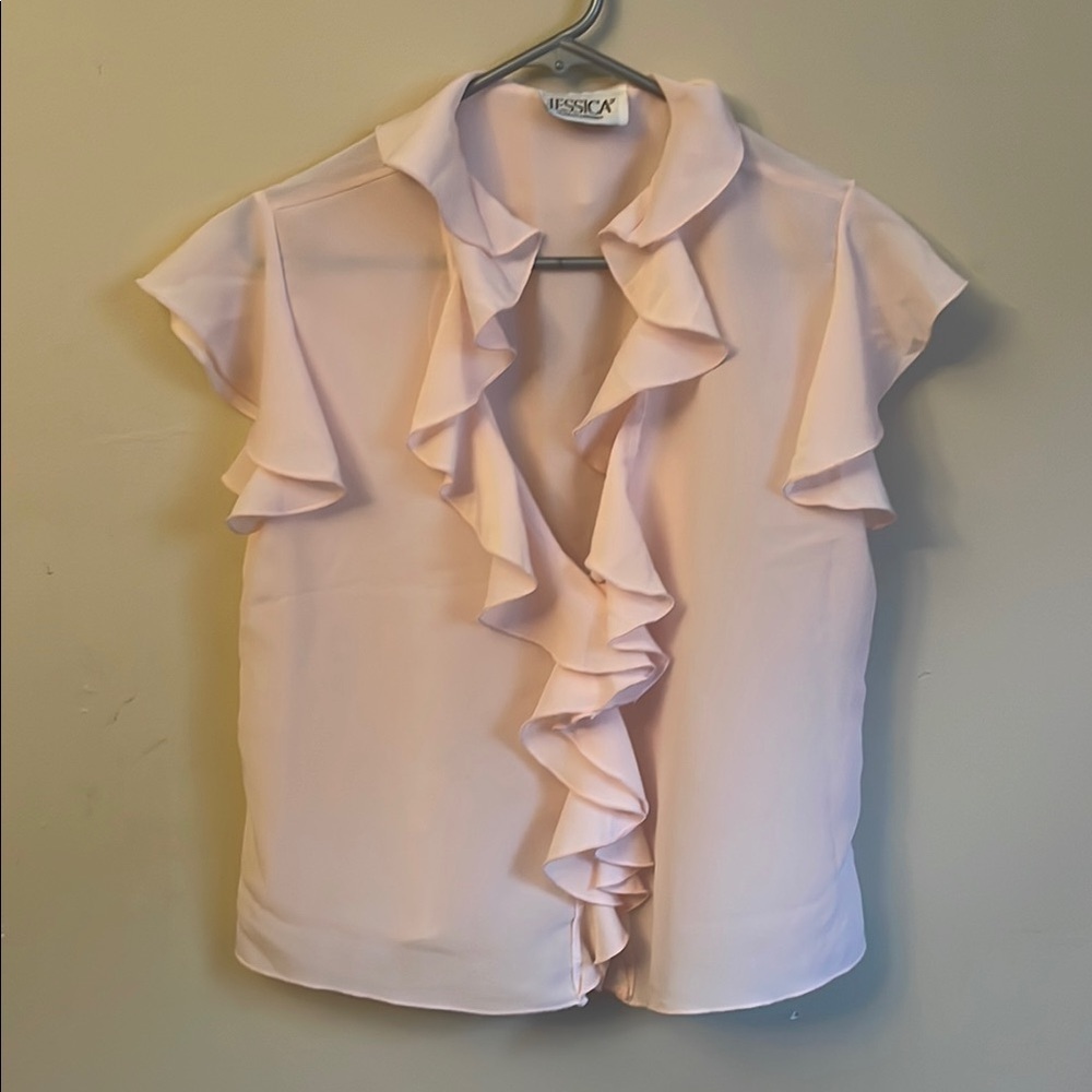 Jessica Women's Pink Ruffle Blouse (Bin M)​​